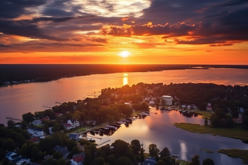 vecteezy_ai-generated-aerial-view-of-the-sunset-over-the-beach_35872466